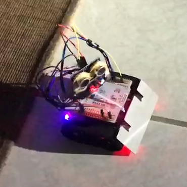 Picture of a robot following a light